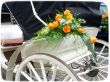 Hochzeitskutsche mit Blumenschmuck